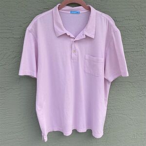 J.McLaughlin Men's XL Light Pink Polo Shirt Short Sleeve Classic Collar